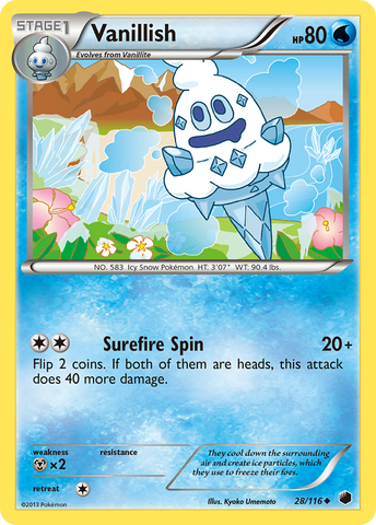 Vanillish (28/116) [Black & White: Plasma Freeze] Reverse Holofoil