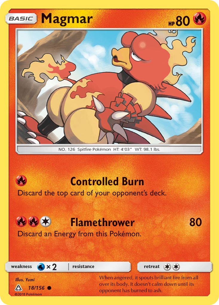 Magmar (18/156) [Sun & Moon: Ultra Prism] Reverse Holofoil