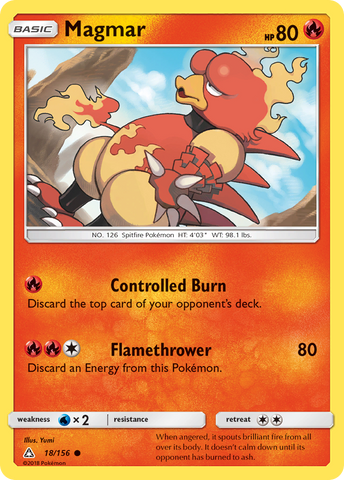 Magmar (18/156) [Sun & Moon: Ultra Prism] Reverse Holofoil