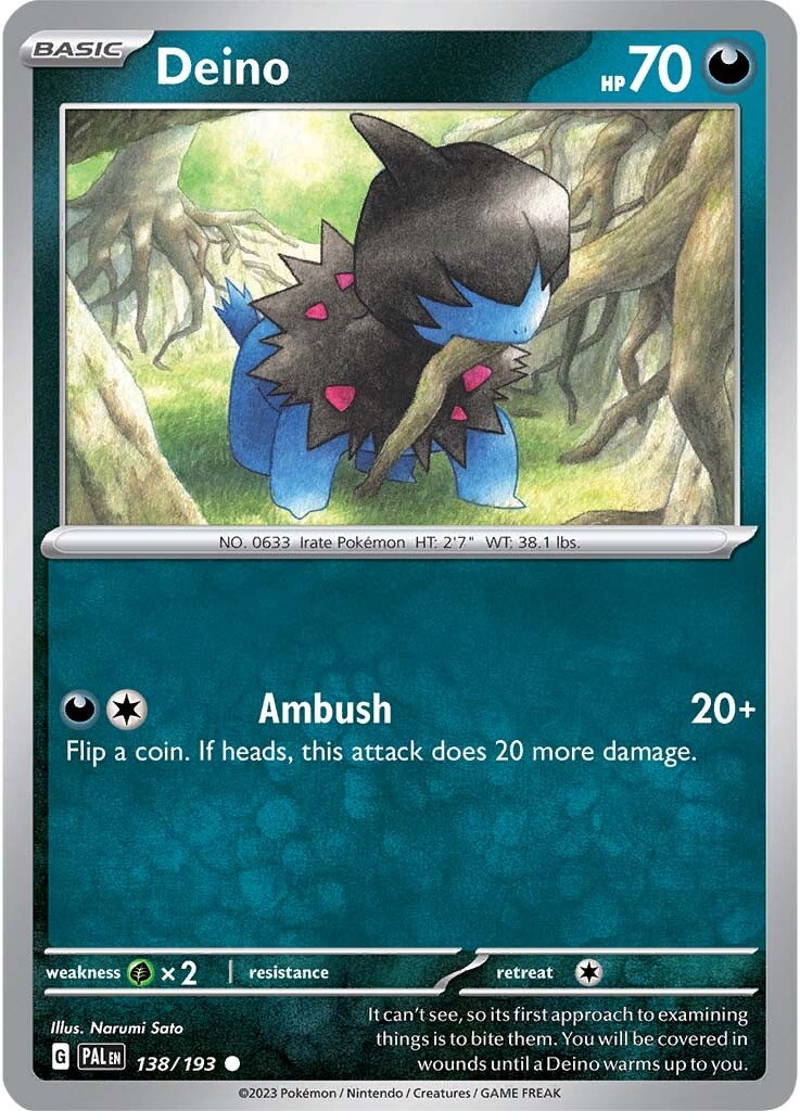 Deino (138/193) [Scarlet & Violet: Paldea Evolved] Reverse Holofoil