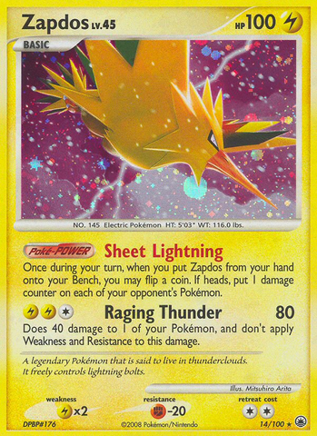 Zapdos (14/100) [Diamond & Pearl: Majestic Dawn] Reverse Holofoil