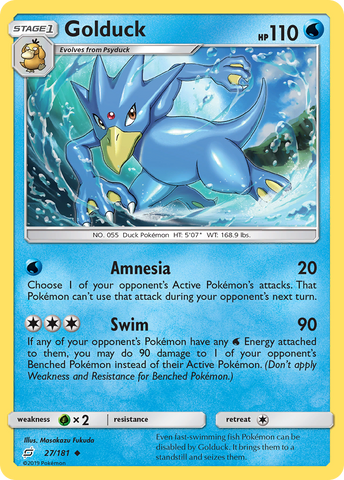 Golduck (27/181) [Sun & Moon: Team Up] Reverse Holofoil