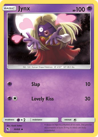 Jynx (30/68) [Sun & Moon: Hidden Fates] Reverse Holofoil