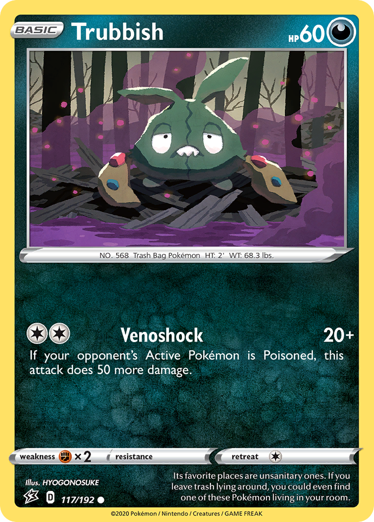 Trubbish (117/192) [Sword & Shield: Rebel Clash] Reverse Holofoil