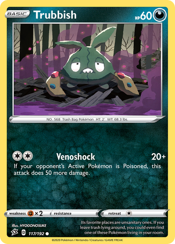 Trubbish (117/192) [Sword & Shield: Rebel Clash] Reverse Holofoil
