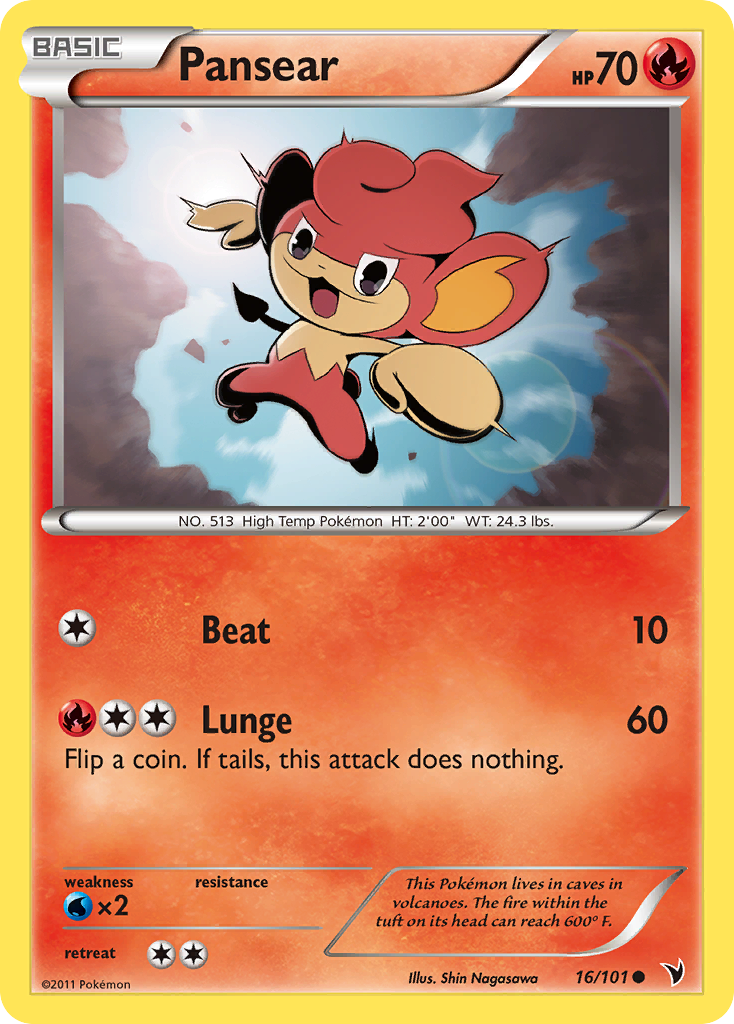 Pansear (16/101) [Black & White: Noble Victories] Reverse Holofoil