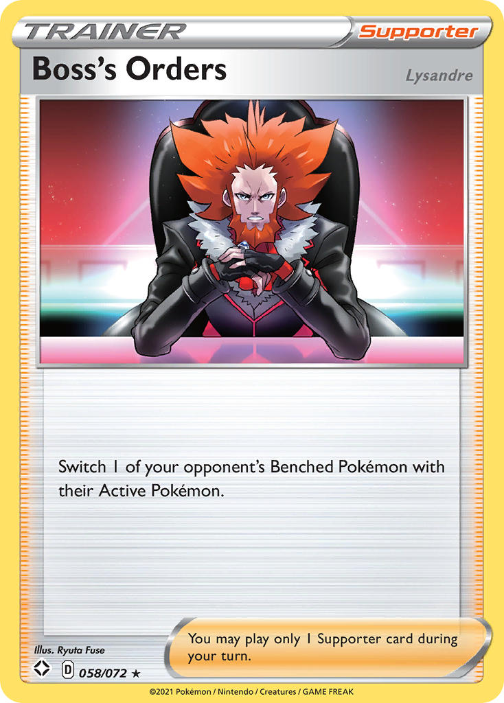 Boss's Orders (058/072) [Sword & Shield: Shining Fates] Reverse Holofoil