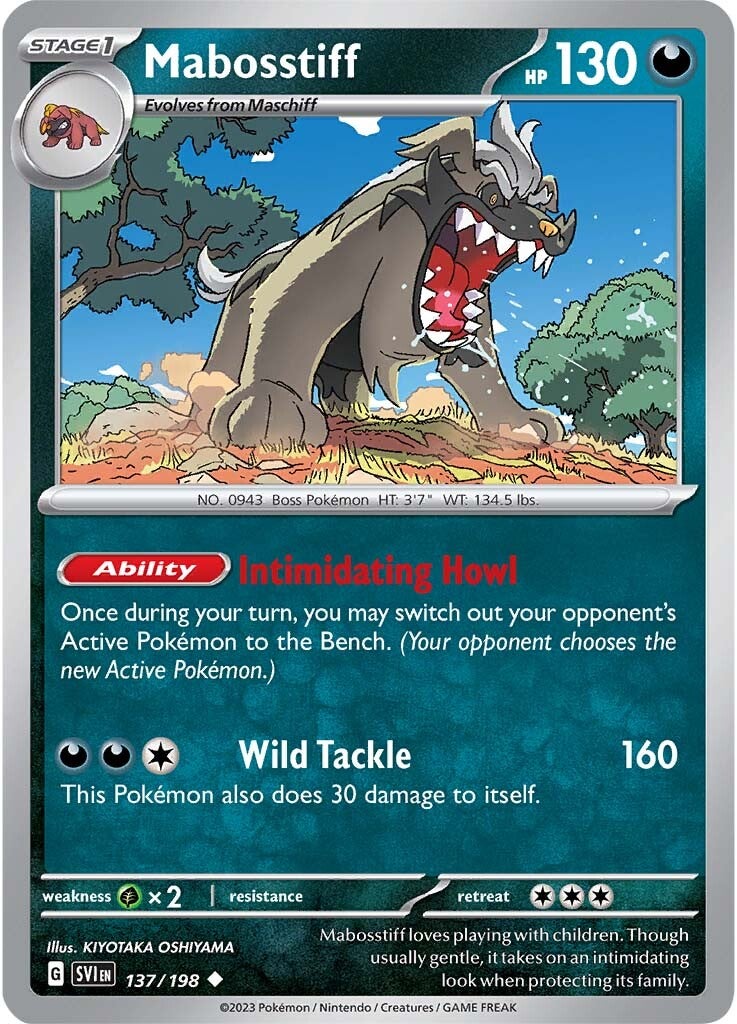 Mabosstiff (137/198) [Scarlet & Violet: Base Set] Reverse Holofoil
