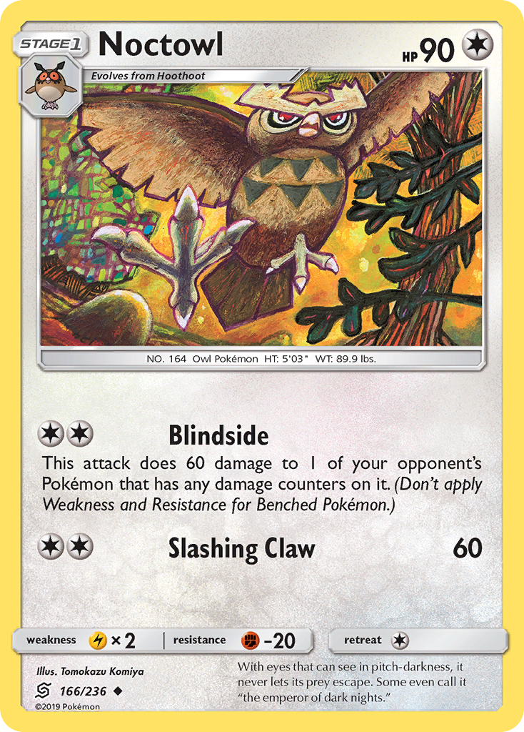 Noctowl (166/236) [Sun & Moon: Unified Minds] Reverse Holofoil