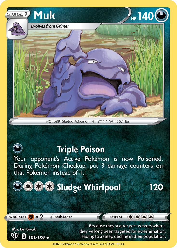 Muk (101/189) [Sword & Shield: Darkness Ablaze] Reverse Holofoil