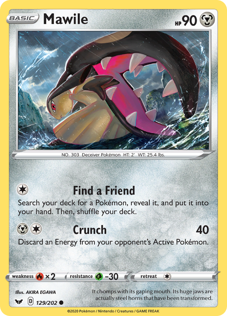 Mawile (129/202) [Sword & Shield: Base Set] Reverse Holofoil