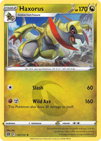 Haxorus (112/172) [Sword & Shield: Brilliant Stars] Reverse Holofoil