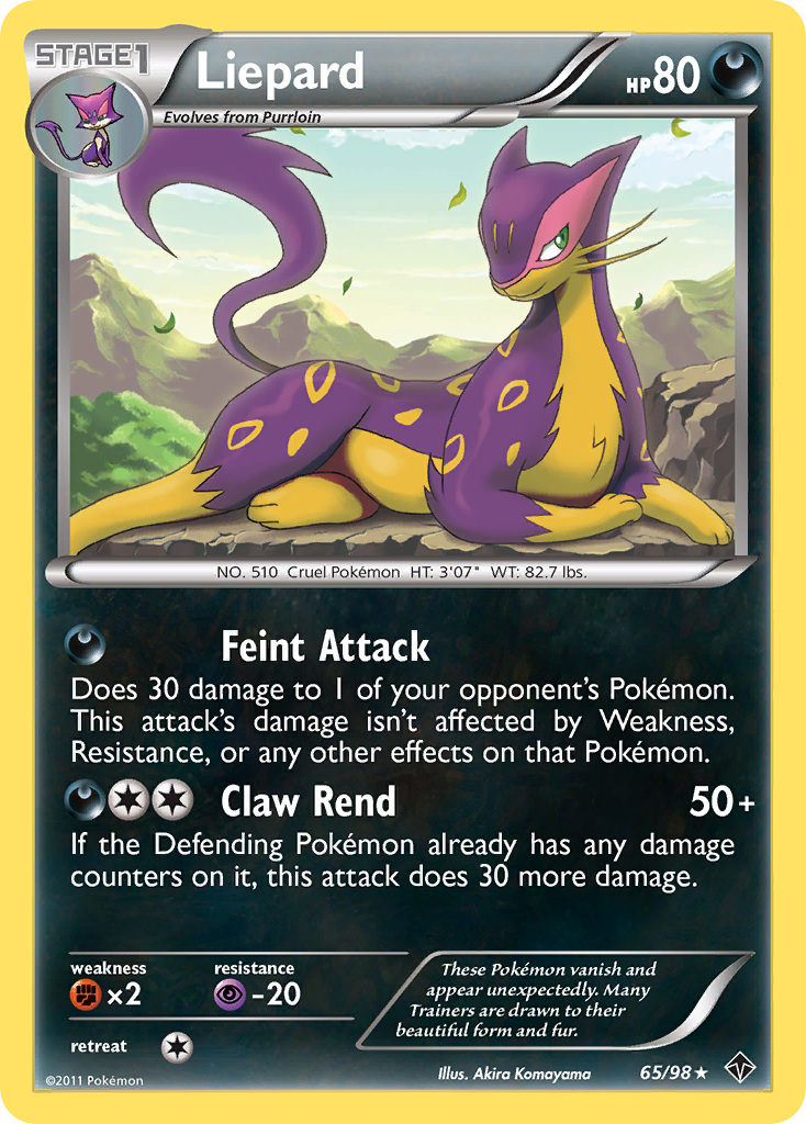 Liepard (65/98) [Black & White: Emerging Powers] Reverse Holofoil