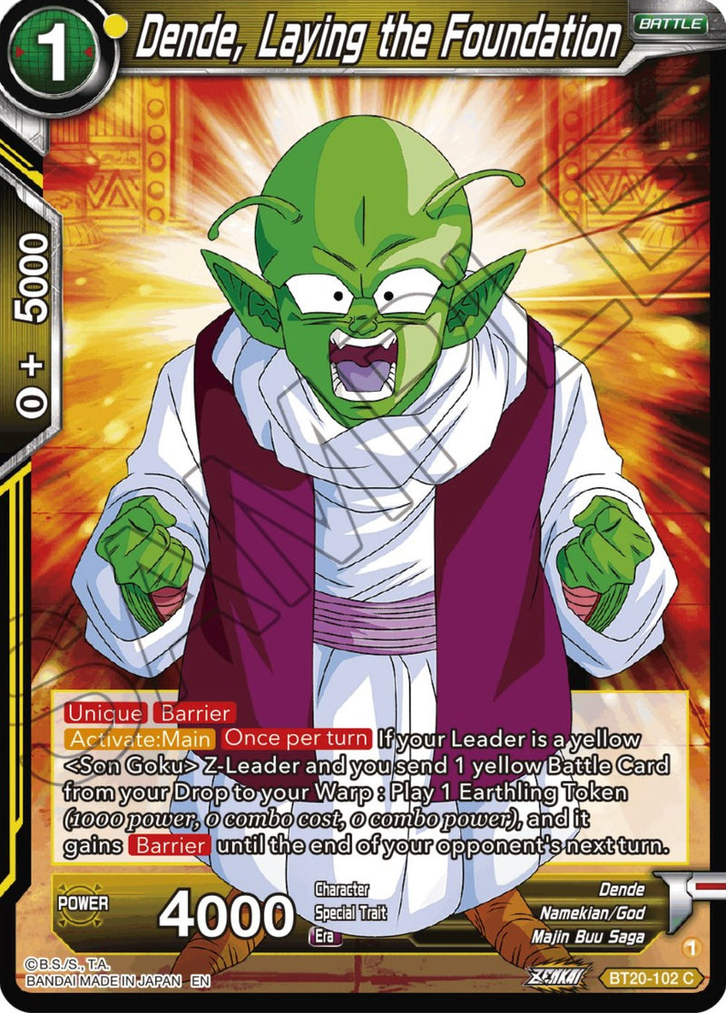 Dende, Laying the Foundation (BT20-102) [Power Absorbed] Parallel Foil