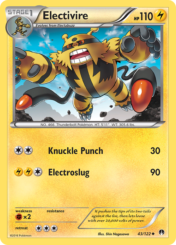 Electivire (43/122) [XY: BREAKpoint] Reverse Holofoil