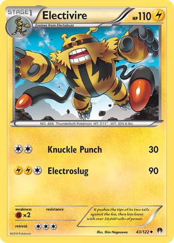 Electivire (43/122) [XY: BREAKpoint] Reverse Holofoil