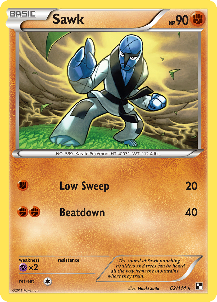 Sawk (62/114) [Black & White: Base Set] Reverse Holofoil