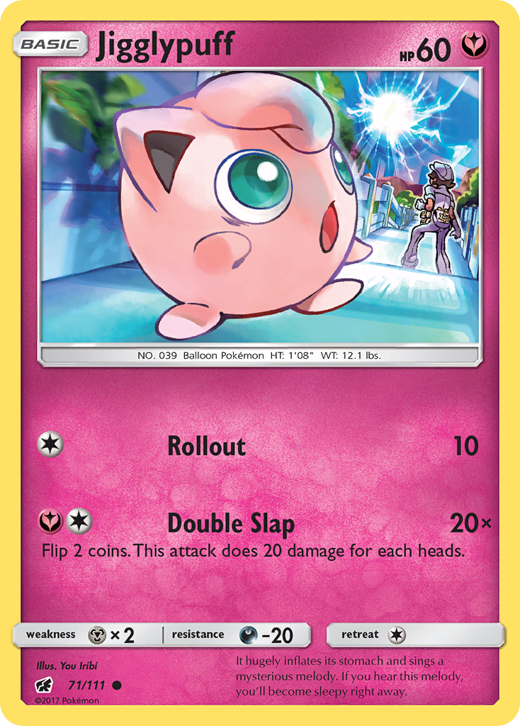 Jigglypuff (71/111) [Sun & Moon: Crimson Invasion] Reverse Holofoil