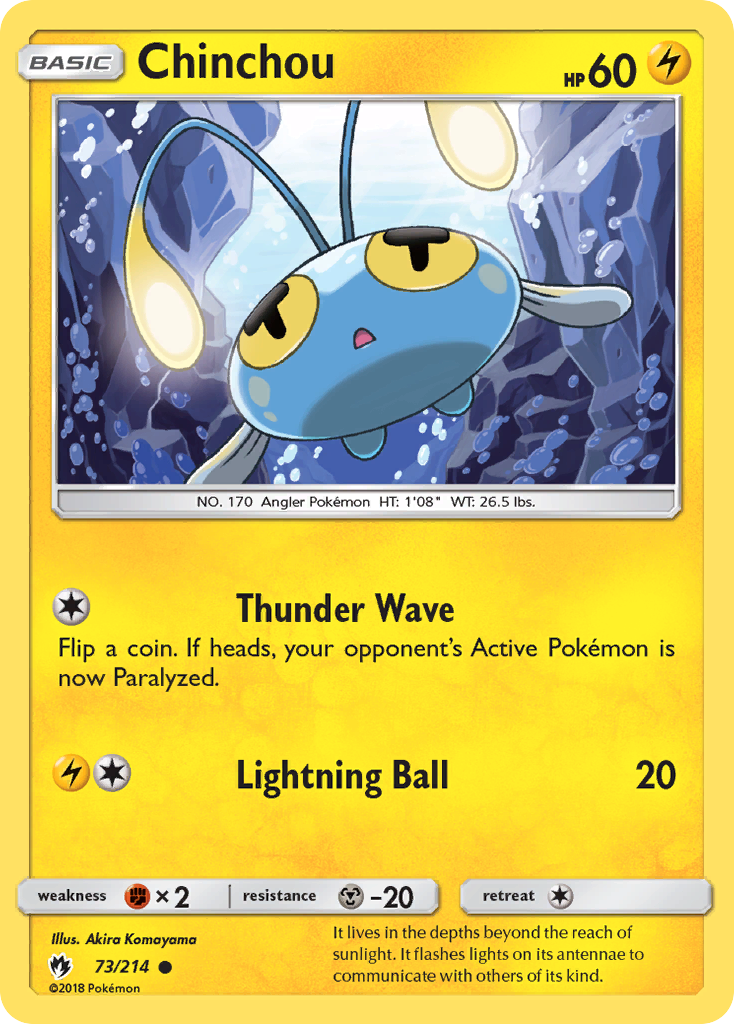 Chinchou (73/214) [Sun & Moon: Lost Thunder] Reverse Holofoil