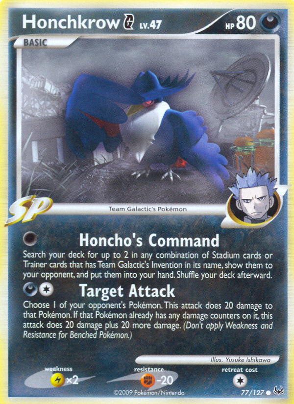 Honchkrow G (77/127) [Platinum: Base Set] Reverse Holofoil