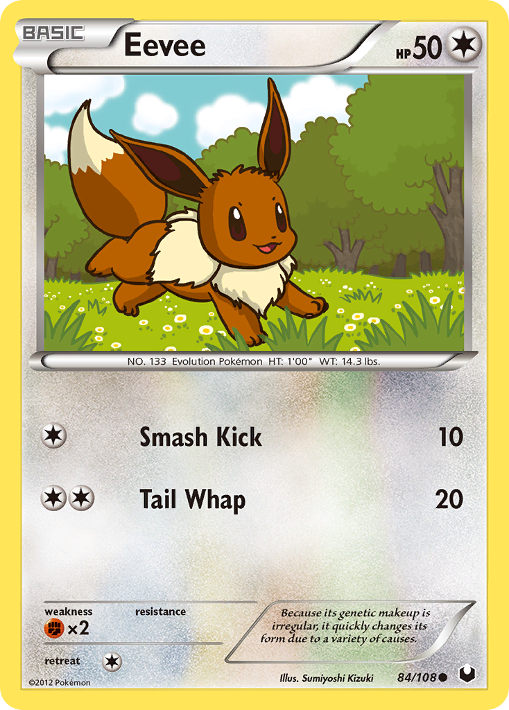 Eevee (84/108) [Black & White: Dark Explorers] Reverse Holofoil