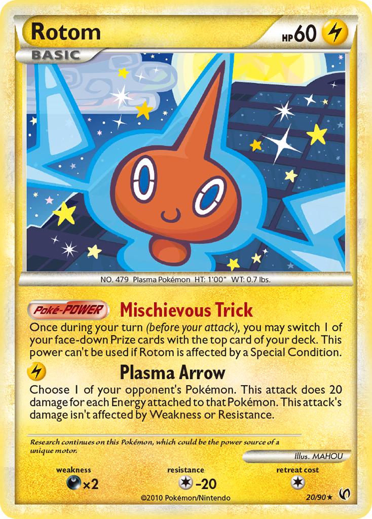 Rotom (20/90) [HeartGold & SoulSilver: Undaunted] Reverse Holofoil
