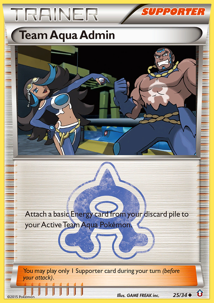 Team Aqua Admin (25/34) [XY: Double Crisis] Reverse Holofoil