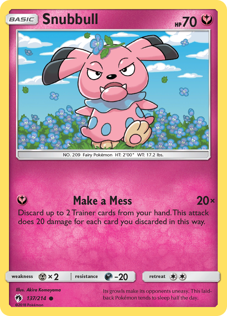 Snubbull (137/214) [Sun & Moon: Lost Thunder] Reverse Holofoil