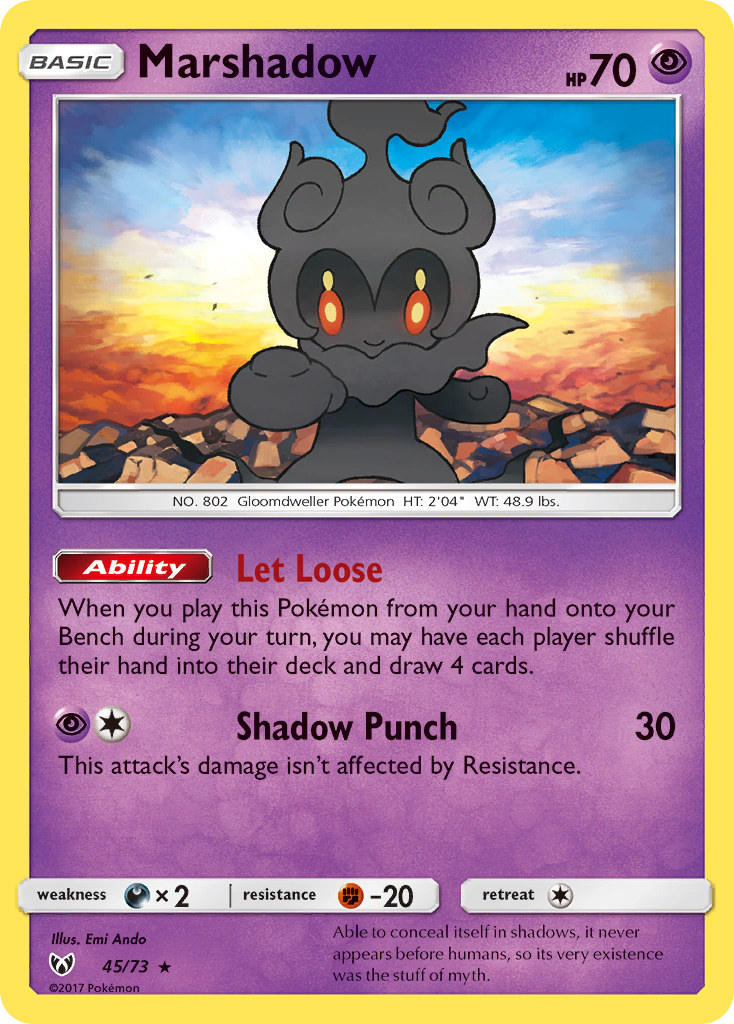 Marshadow (45/73) [Sun & Moon: Shining Legends] Reverse Holofoil