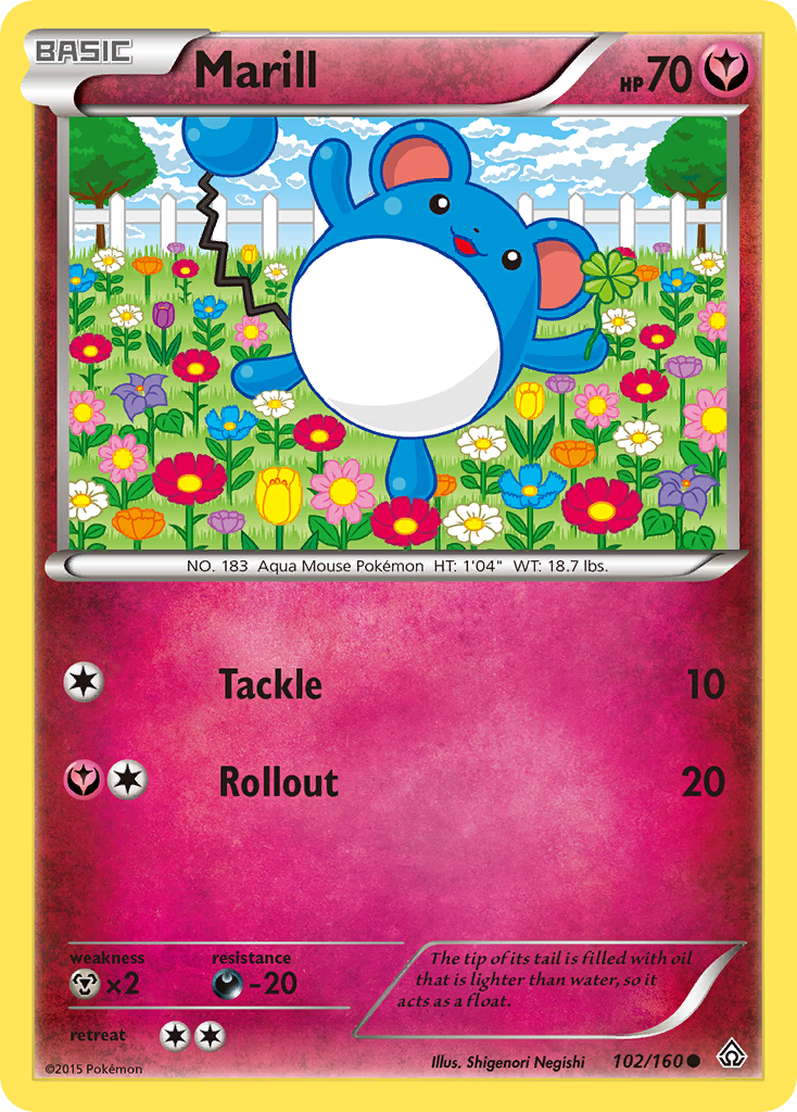 Marill (102/160) [XY: Primal Clash] Reverse Holofoil