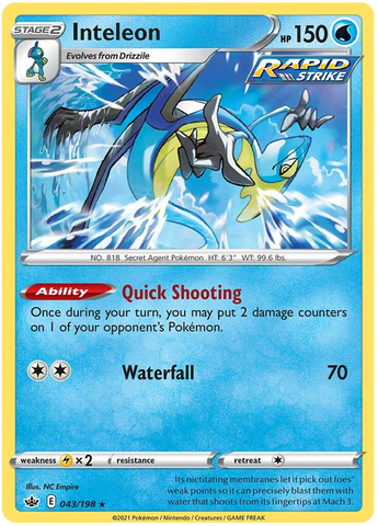 Inteleon (043/198) [Sword & Shield: Chilling Reign] Reverse Holofoil