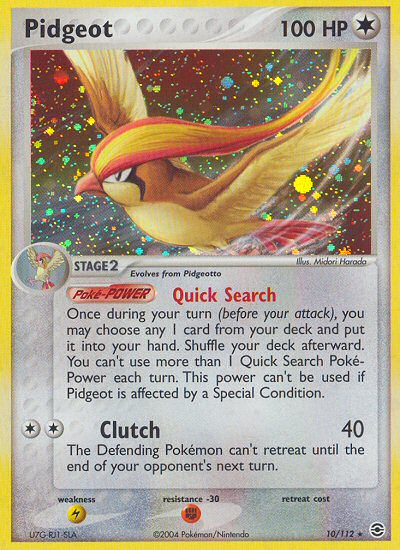 Pidgeot (10/112) [EX: FireRed & LeafGreen] Reverse Holofoil