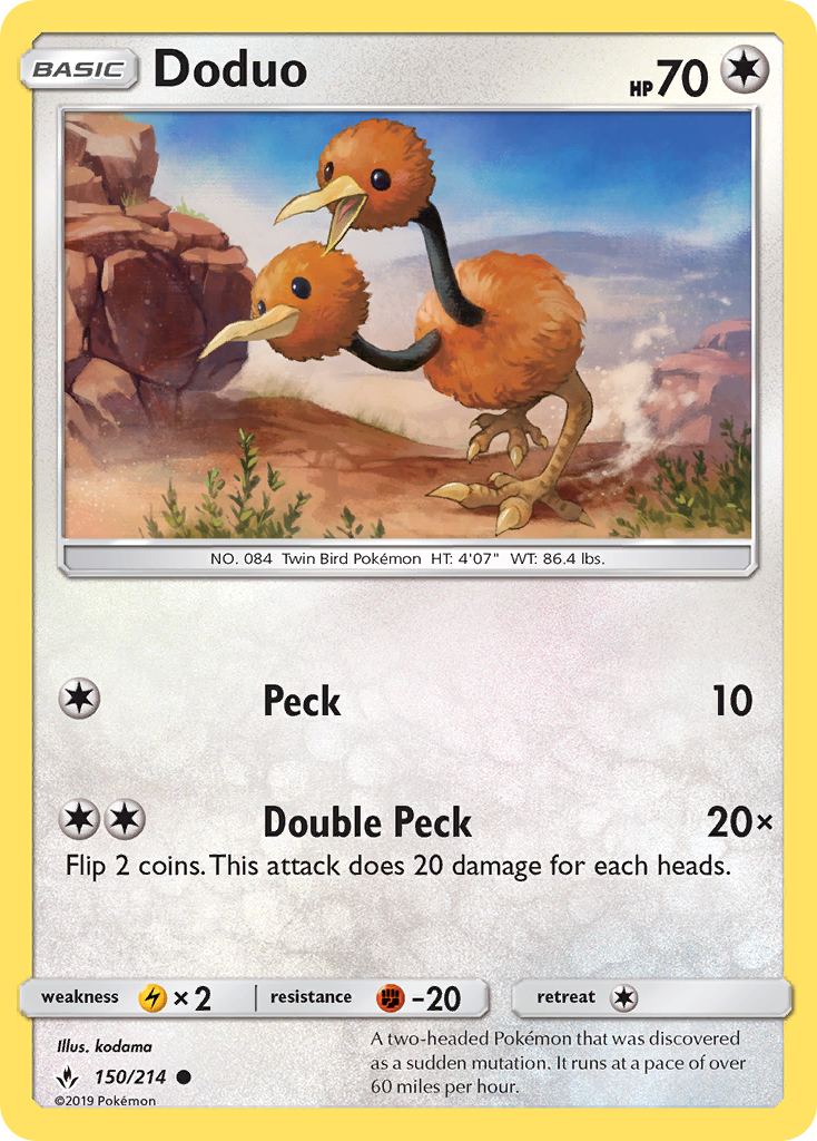 Doduo (150/214) [Sun & Moon: Unbroken Bonds] Reverse Holofoil