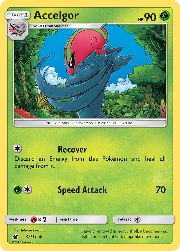 Accelgor (9/111) [Sun & Moon: Crimson Invasion] Reverse Holofoil