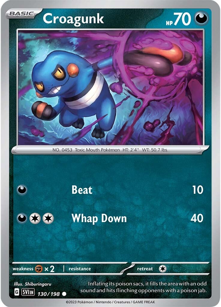 Croagunk (130/198) [Scarlet & Violet: Base Set] Reverse Holofoil