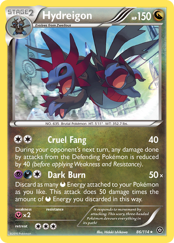 Hydreigon (86/114) [XY: Steam Siege] Reverse Holofoil