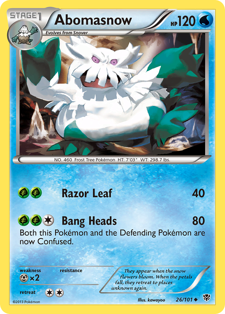 Abomasnow (26/101) [Black & White: Plasma Blast] Reverse Holofoil