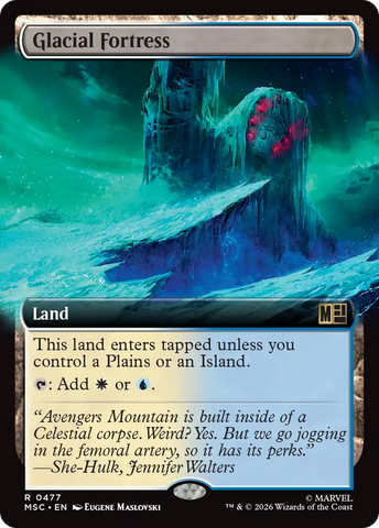 Glacial Fortress (Extended Art) [Marvel Super Heroes Commander] Foil