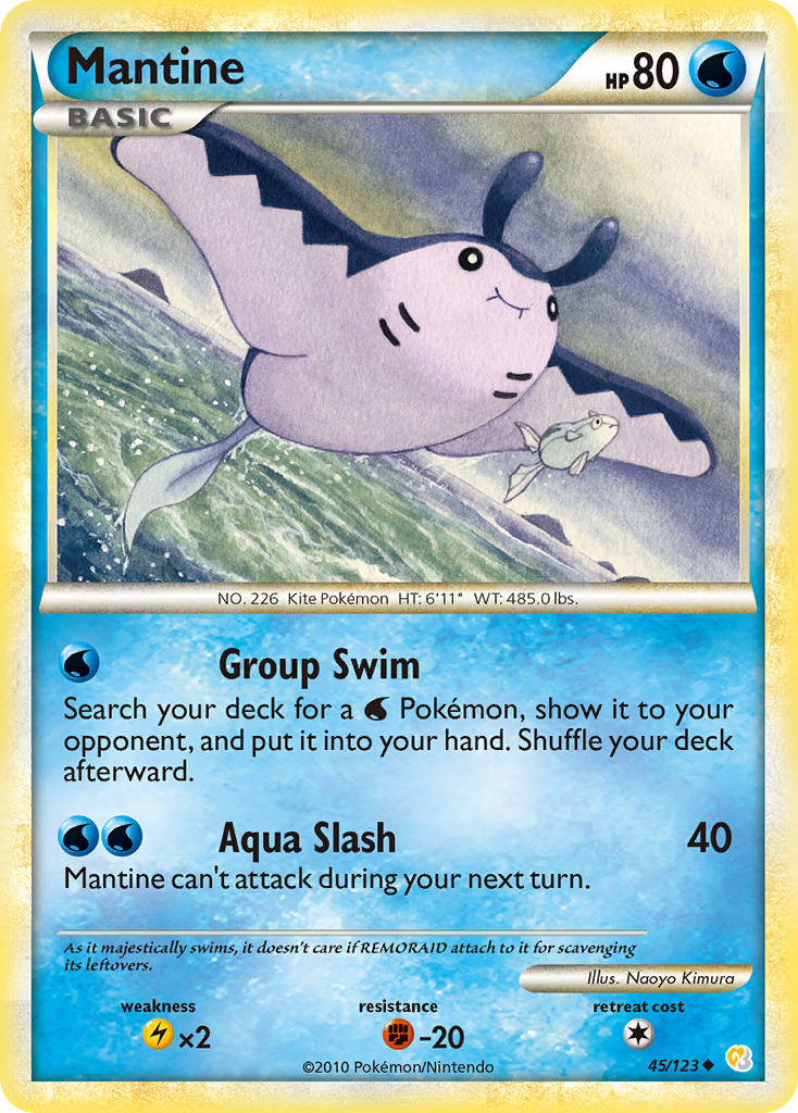 Mantine (45/123) [HeartGold & SoulSilver: Base Set] Reverse Holofoil