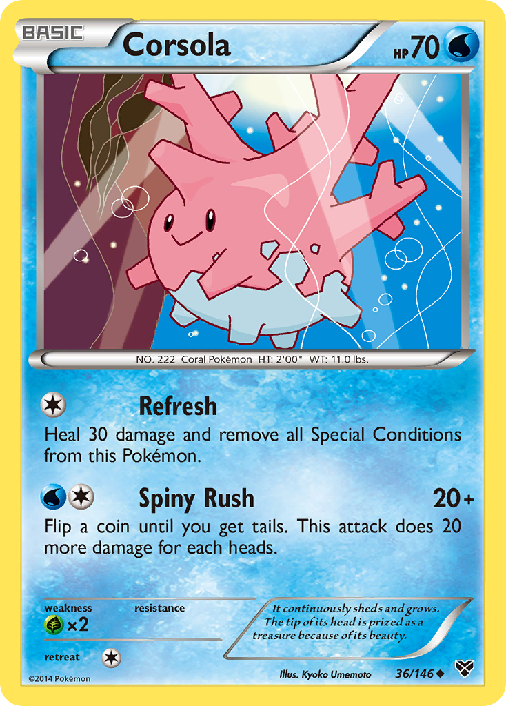 Corsola (36/146) [XY: Base Set] Reverse Holofoil
