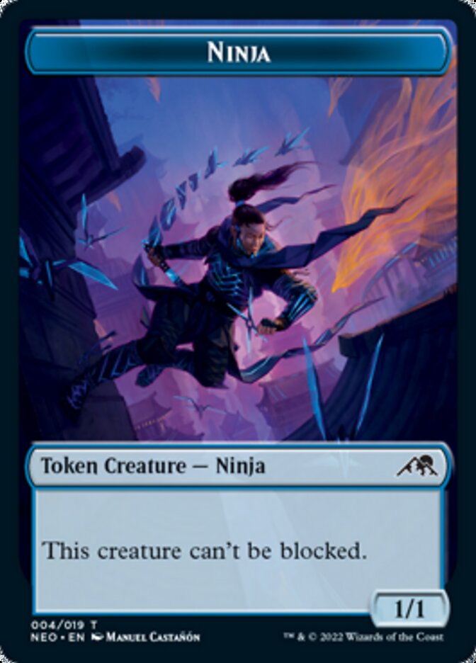 Ninja Token [Kamigawa: Neon Dynasty Tokens] Foil