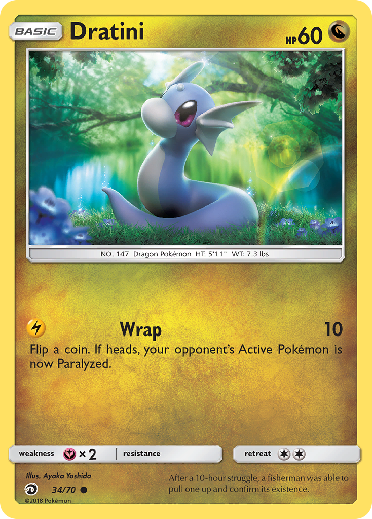 Dratini (34/70) [Sun & Moon: Dragon Majesty] Reverse Holofoil
