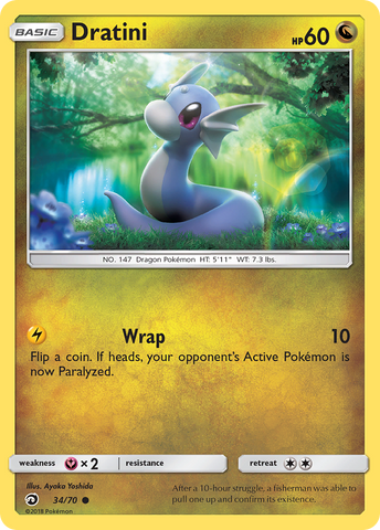 Dratini (34/70) [Sun & Moon: Dragon Majesty] Reverse Holofoil