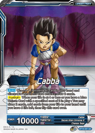Cabba // SS Cabba, Proud Volley (BT15-031) [Saiyan Showdown] Parallel Foil