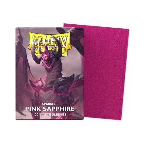Dragon Shield - 100ct Standard Size - Pink Sapphire Matte Sparkles
