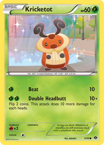 Kricketot (3/99) [Black & White: Next Destinies] Reverse Holofoil