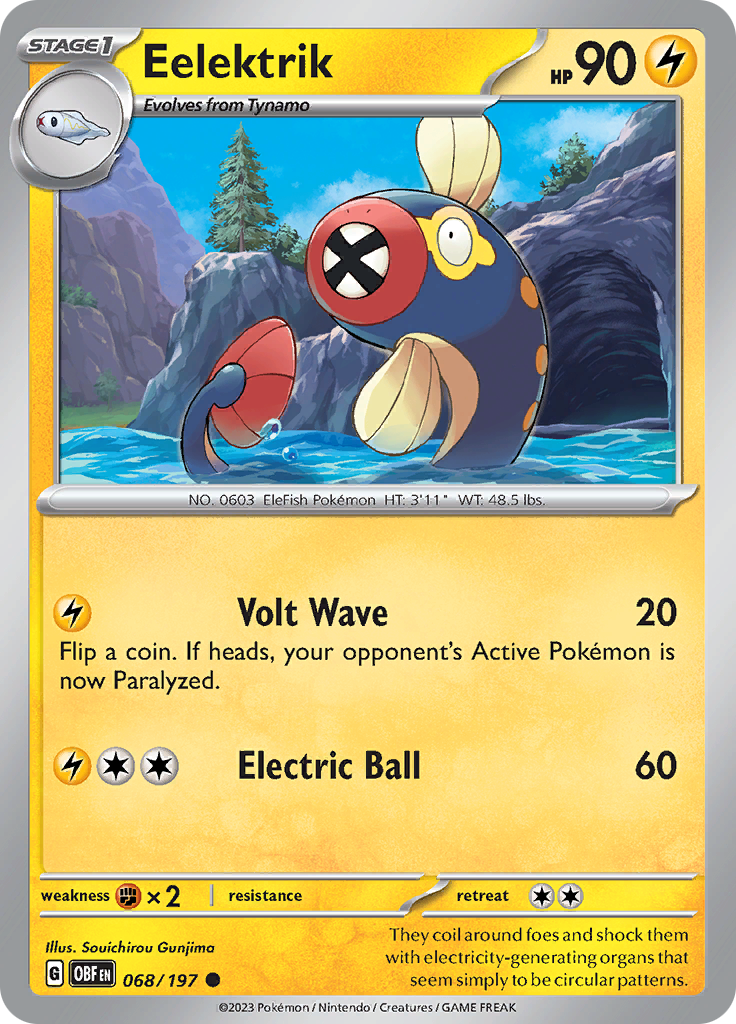 Eelektrik (068/197) [Scarlet & Violet: Obsidian Flames] Reverse Holofoil