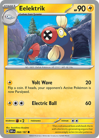 Eelektrik (068/197) [Scarlet & Violet: Obsidian Flames] Reverse Holofoil