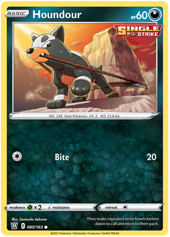 Houndour (095/163) [Sword & Shield: Battle Styles] Reverse Holofoil