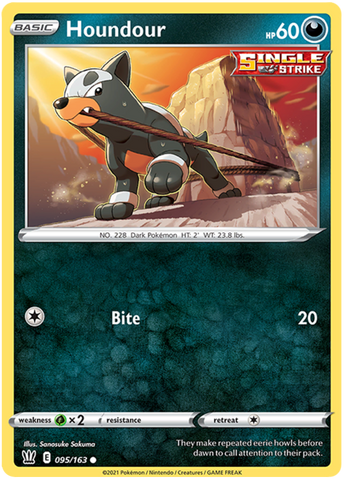 Houndour (095/163) [Sword & Shield: Battle Styles] Reverse Holofoil